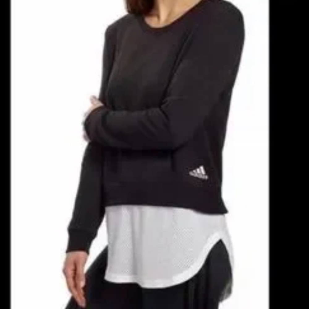 Adidas “layered” crewneck
